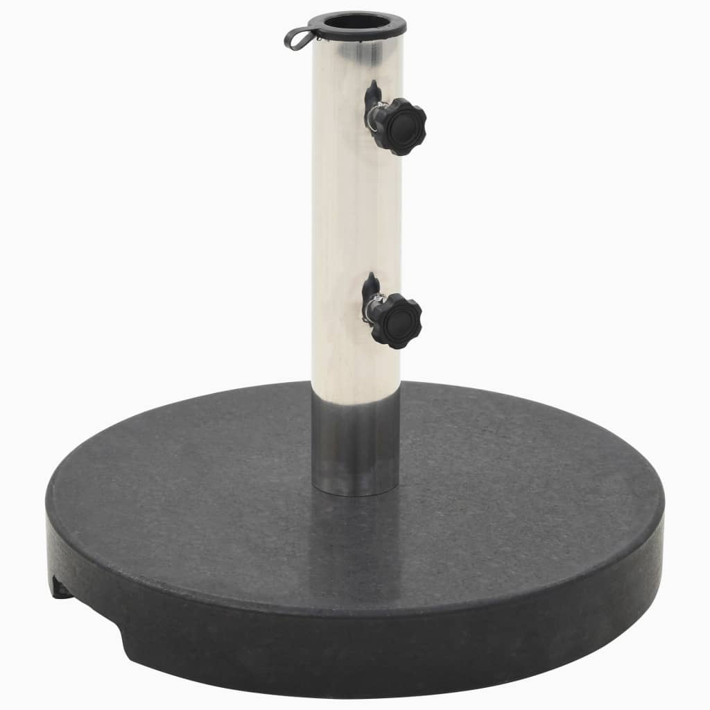 Granite parasol base 20 kg Round Black