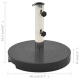 Granite parasol base 20 kg Round Black