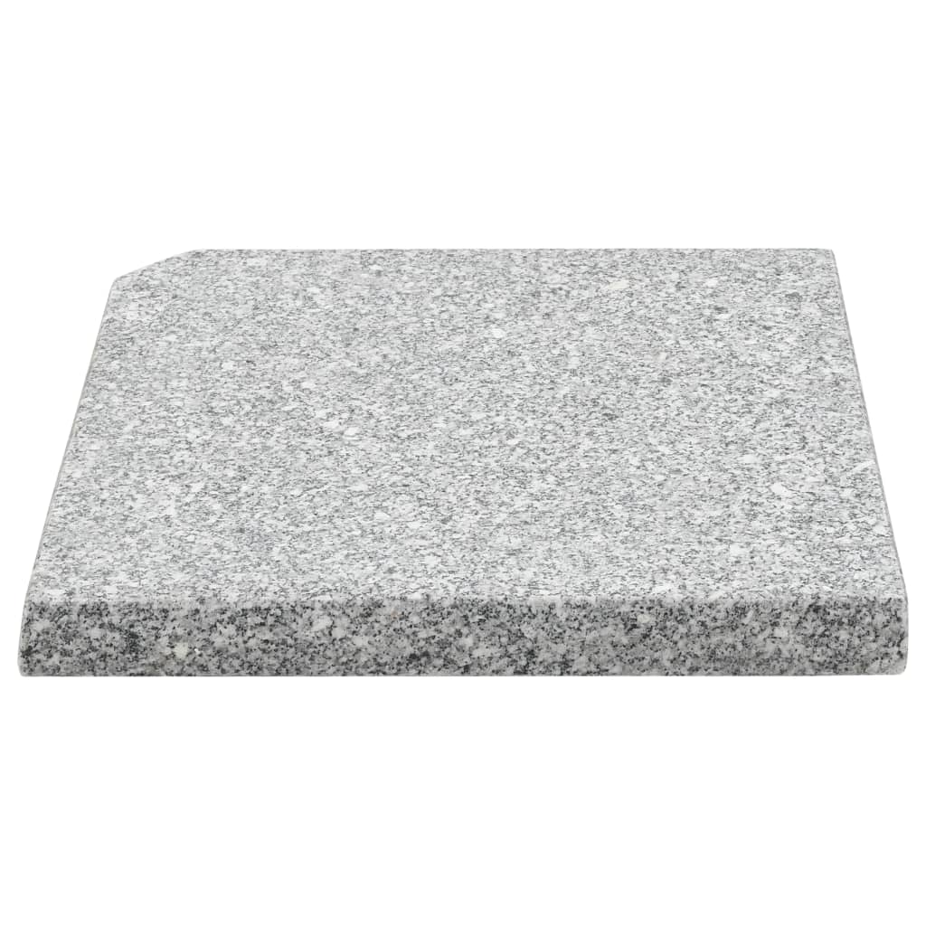 Plaque de poids carrée pour parasol Granit 25 kg Gris