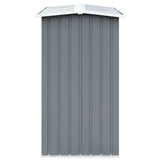 Abri de stockage de bois Acier galvanisé 330x92x153 cm Gris