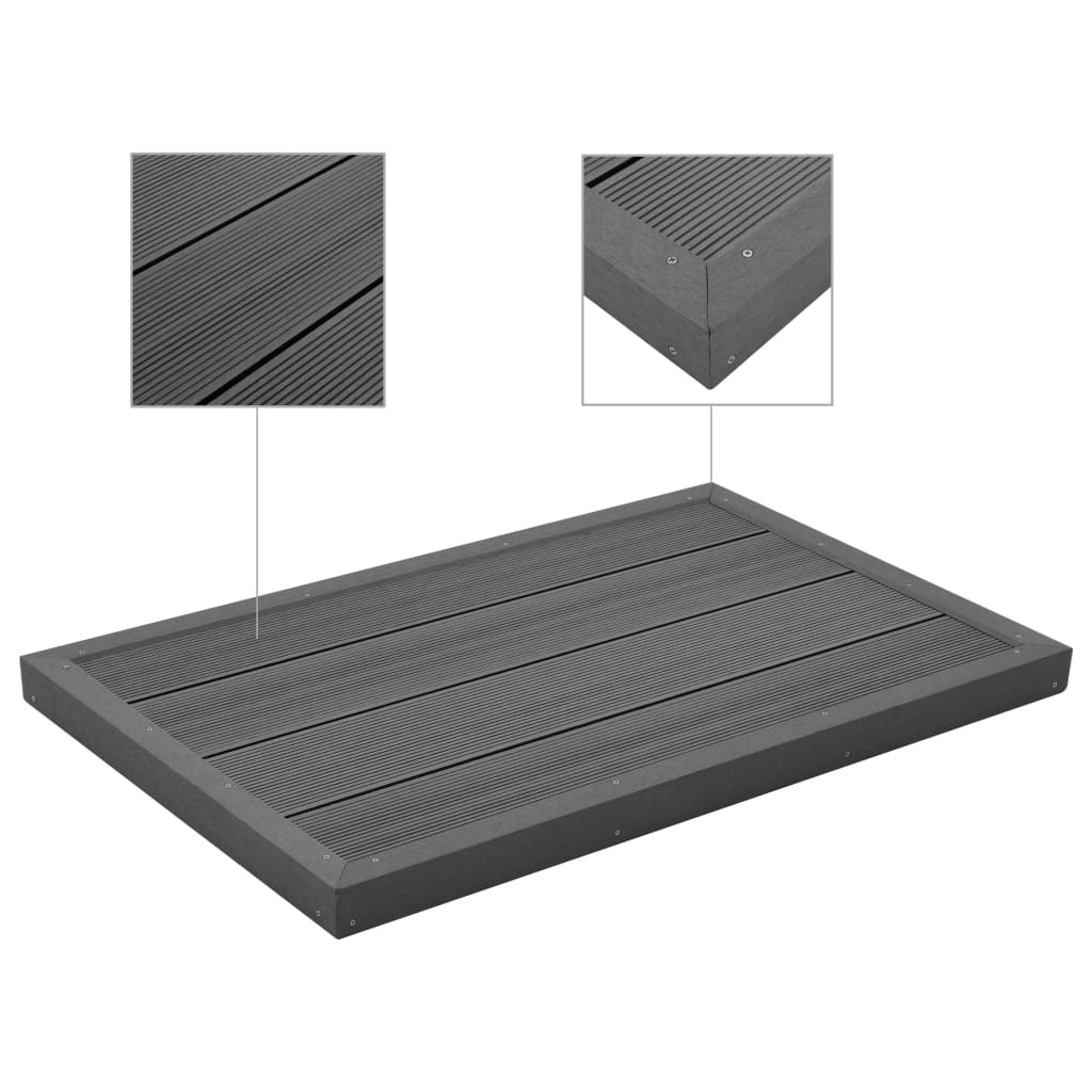 Élément de plancher pour douche solaire/échelle de piscine WPC