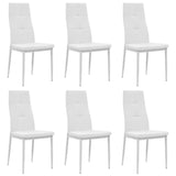 Chaises à manger lot de 6 blanc similicuir