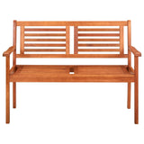 Banc de jardin 2 places 120 cm Bois d'eucalyptus solide