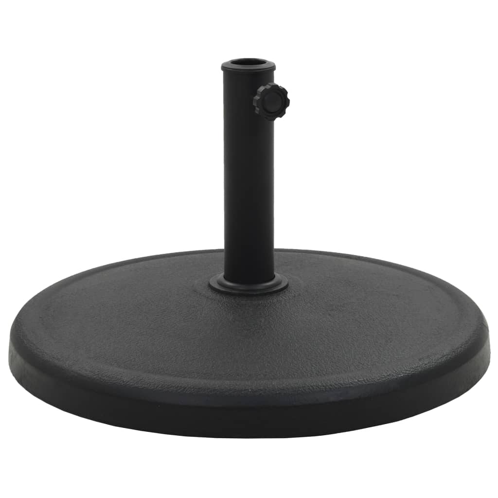 Socle rond de parasol Polyrésine 19 kg Noir