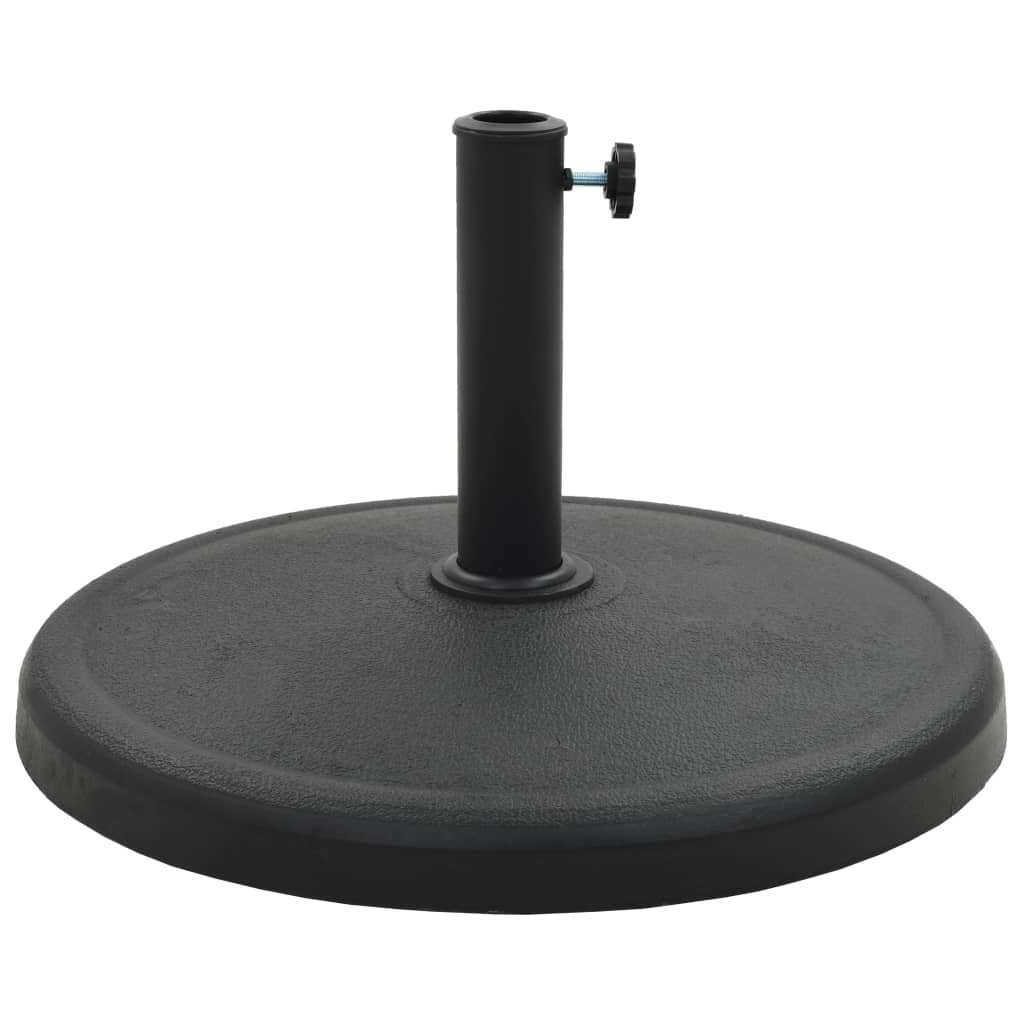 Socle rond de parasol Polyrésine 19 kg Noir