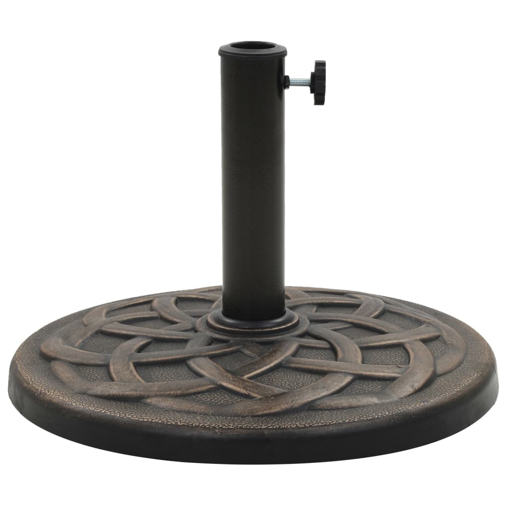 Round parasol base Polyresin 19 kg Bronze