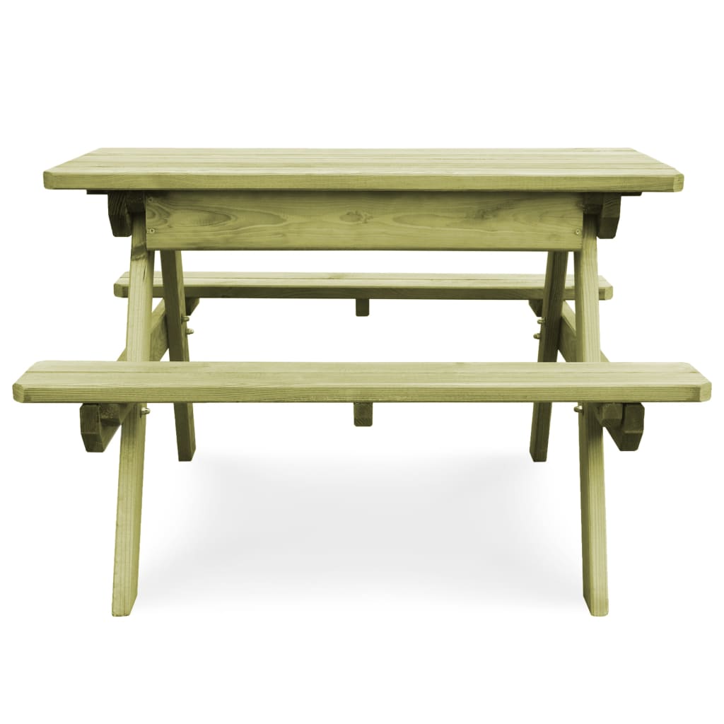 Table de pique-nique pour enfants avec bancs Pinède imprégnée