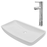 Lavabo et mitigeur Céramique Rectangulaire Blanc