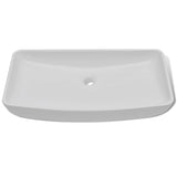 Lavabo et mitigeur Céramique Rectangulaire Blanc