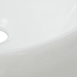 Lavabo de salle de bain avec mitigeur Céramique Rond Blanc