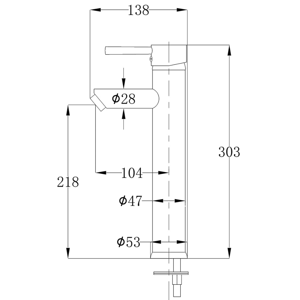 Lavabo de salle de bain avec mitigeur Céramique Rond Blanc