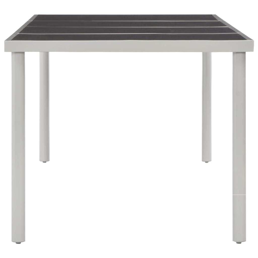 Table de jardin Noir 220x90x74,5 cm Acier