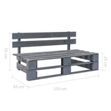 Banc palette de jardin bois gris