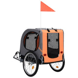 Orange and Grey Pet Bike Trailer