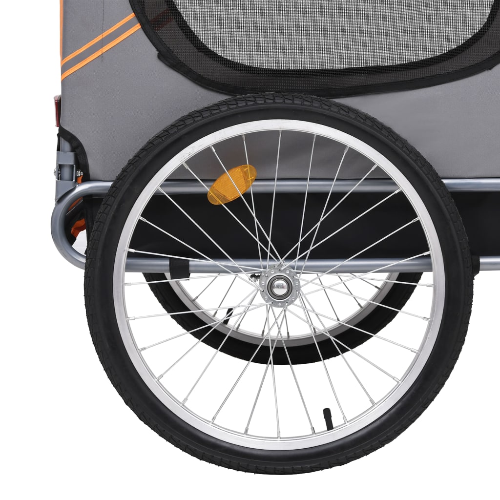 Orange and Grey Pet Bike Trailer