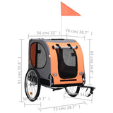 Orange and Grey Pet Bike Trailer