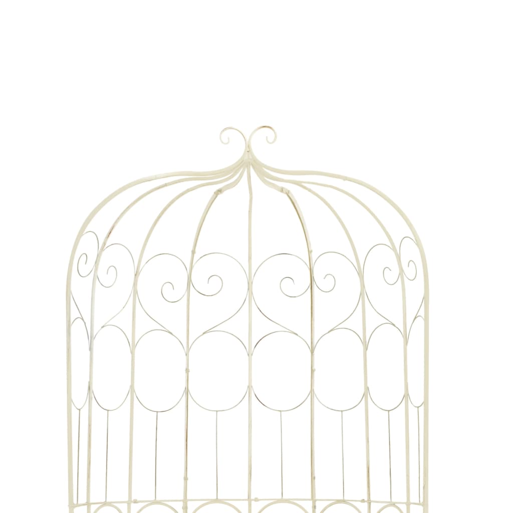 Banc de jardin 95 cm Fer Blanc antique