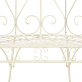 Banc de jardin 95 cm Fer Blanc antique