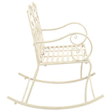 Banc de jardin 104 cm Fer Blanc antique