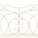 Banc de jardin 104 cm Fer Blanc antique