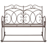 Banc de jardin 104 cm Fer Marron antique