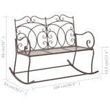 Banc de jardin 104 cm Fer Marron antique