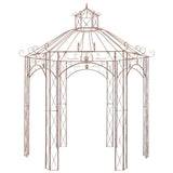 Pavillon de jardin Marron antique 3 m Fer