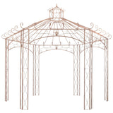 Pavillon de jardin Marron antique 4 m Fer