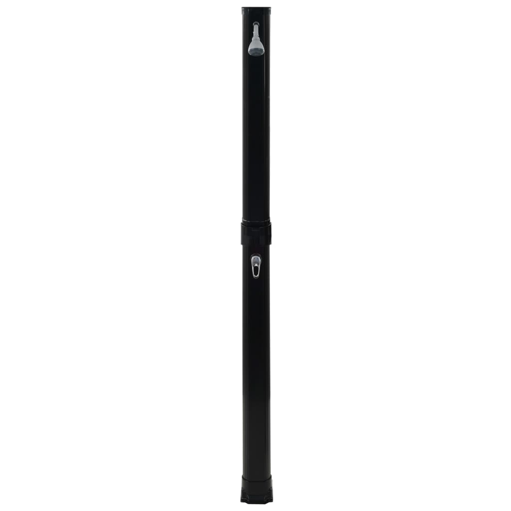 Douche solaire pliable Noir 214 cm 23 L