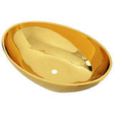 Waschbecken 40 x 33 x 13,5 cm Keramik Gold