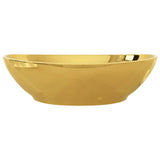 Waschbecken 40 x 33 x 13,5 cm Keramik Gold