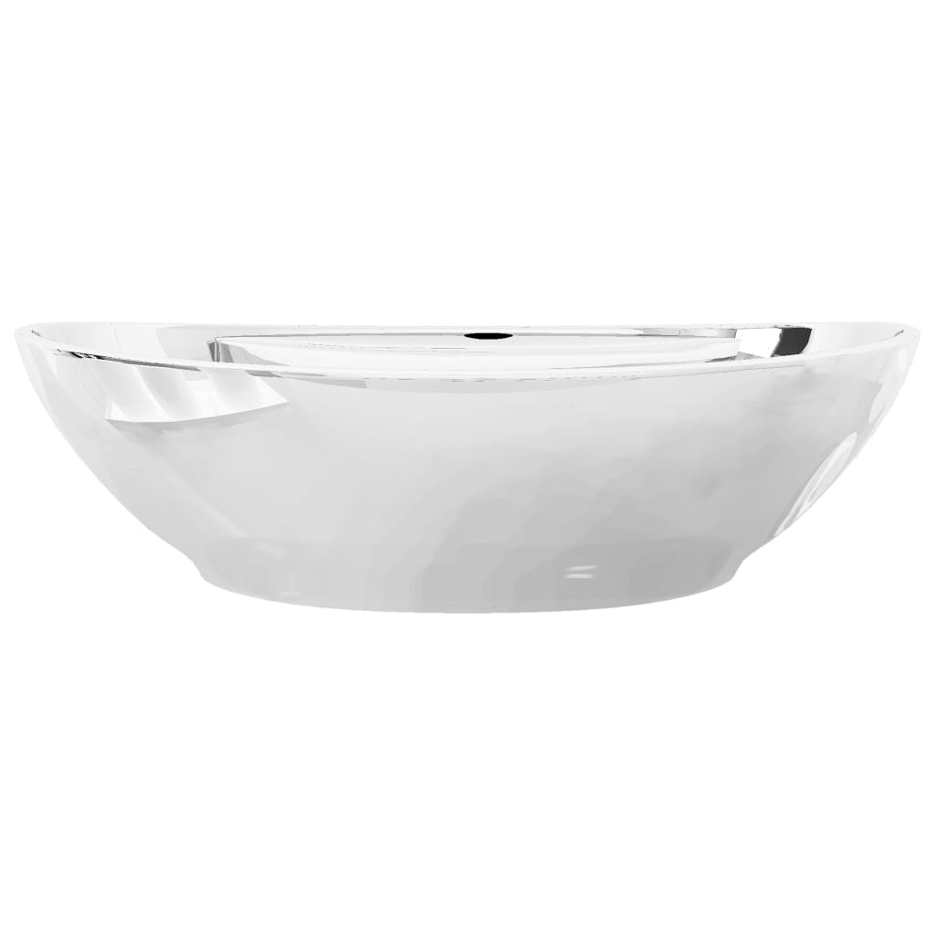 Lavabo avec trop-plein 58,5 x 39 x 21 cm Céramique Argenté