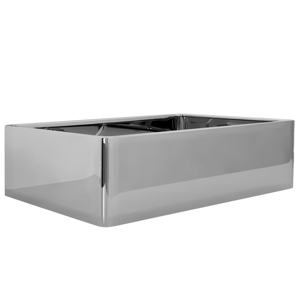 Lavabo 41 x 30 x 12 cm Céramique Argenté