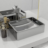 Lavabo 41 x 30 x 12 cm Céramique Argenté