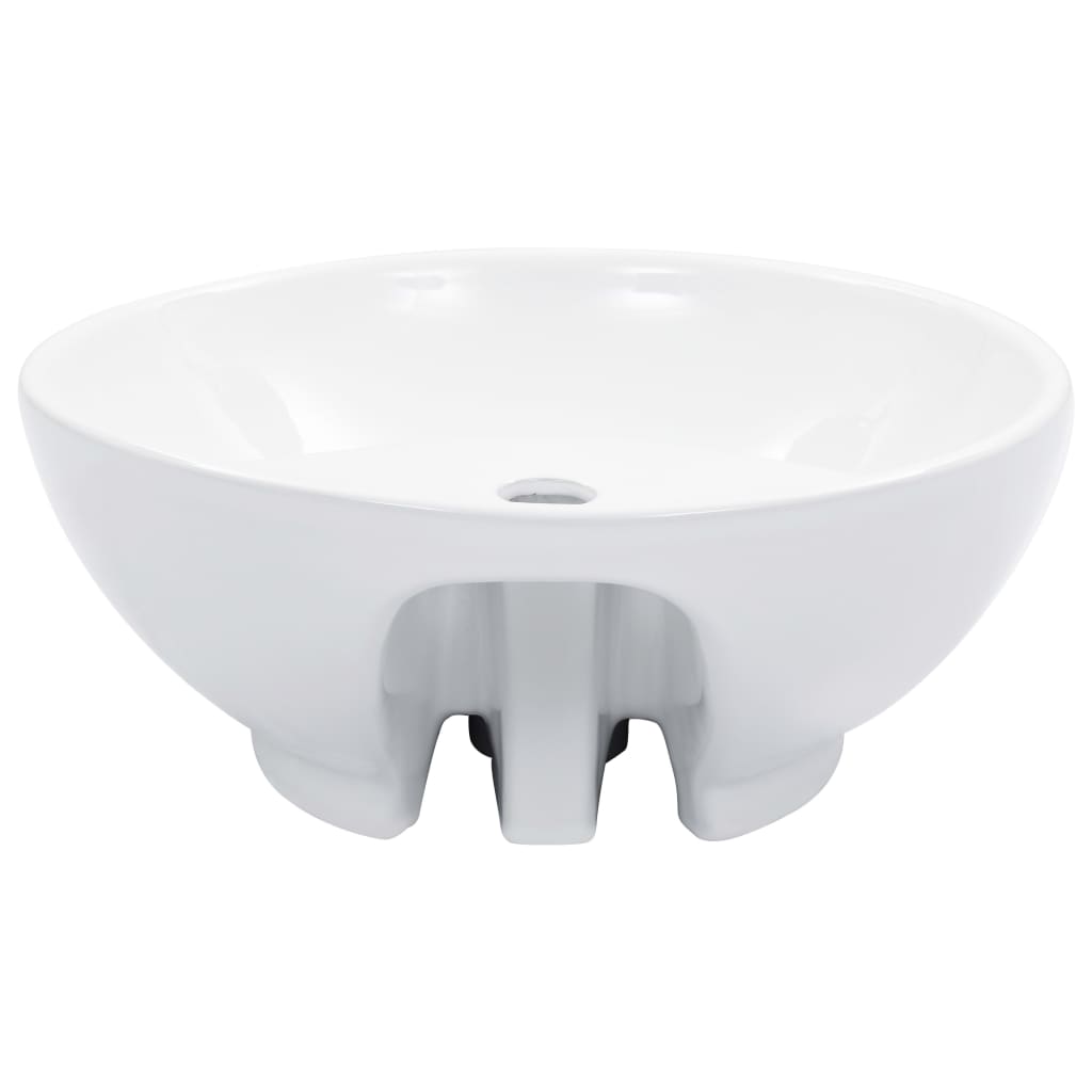 Lavabo avec trop-plein 46,5 x 18 cm Céramique Blanc