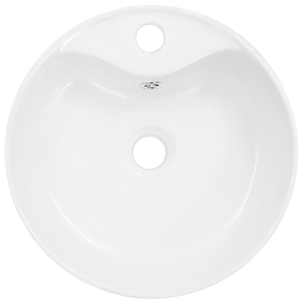 Lavabo avec trop-plein 36x13 cm Céramique Blanc