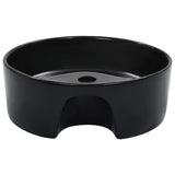 Lavabo avec trop-plein 36x13 cm Céramique Noir