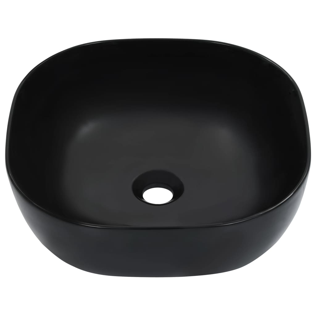 Lavabo 42,5x42,5x14,5 cm Céramique Noir