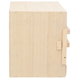 Pondoir 2 compartiments 63x40x45 cm bois de pin massif