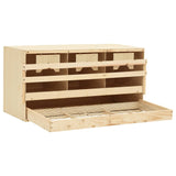 3-compartment laying nest 72x33x38 cm solid pine wood