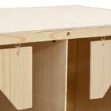 3-compartment laying nest 72x33x38 cm solid pine wood