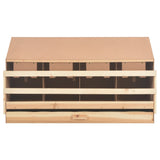 Pondoir 4 compartiments 106x40x59 cm bois de pin massif