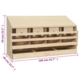 Pondoir 4 compartiments 106x40x59 cm bois de pin massif