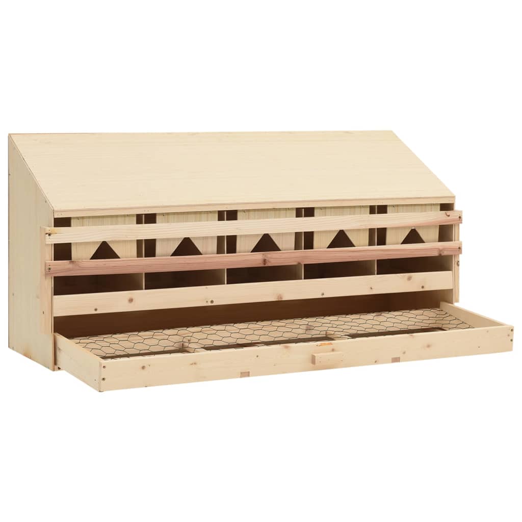 Pondoir 5 compartiments 117x33x54 cm bois de pin massif