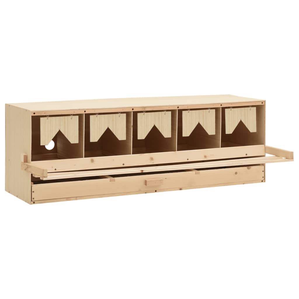 Pondoir 5 compartiments 117x33x38 cm bois de pin massif