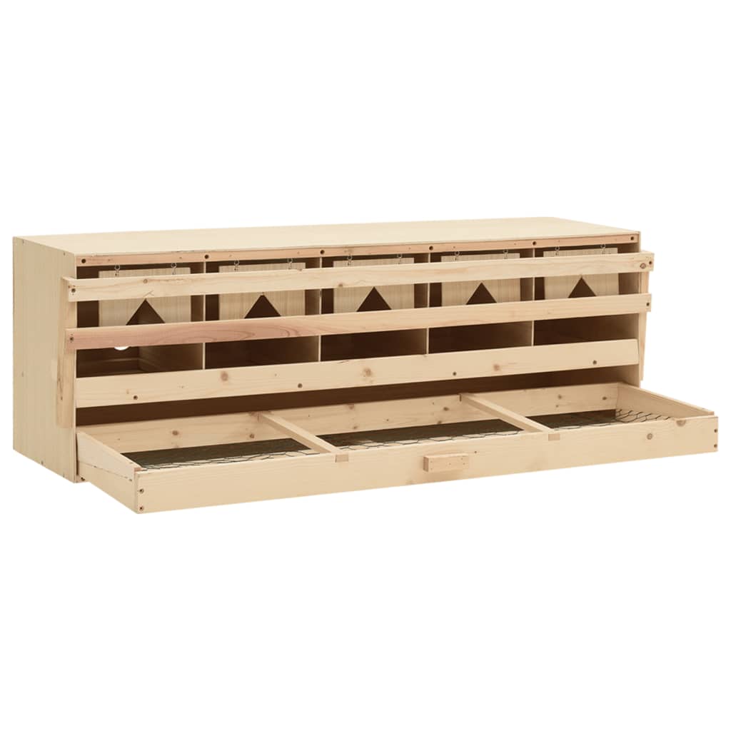 Pondoir 5 compartiments 117x33x38 cm bois de pin massif