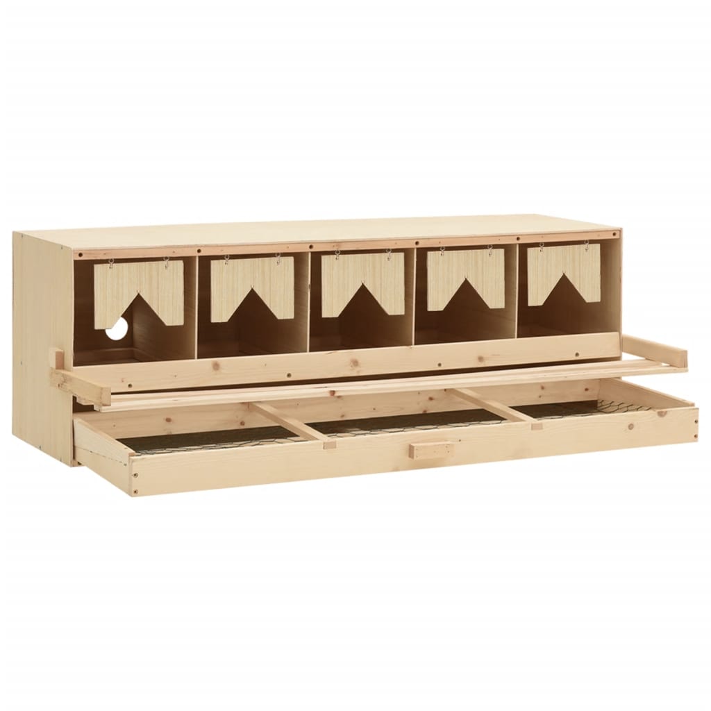 Pondoir 5 compartiments 117x33x38 cm bois de pin massif