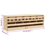 Pondoir 5 compartiments 117x33x38 cm bois de pin massif