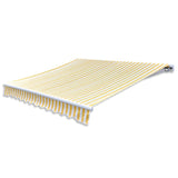 Auvent pliable manuel 300 cm Jaune/blanc