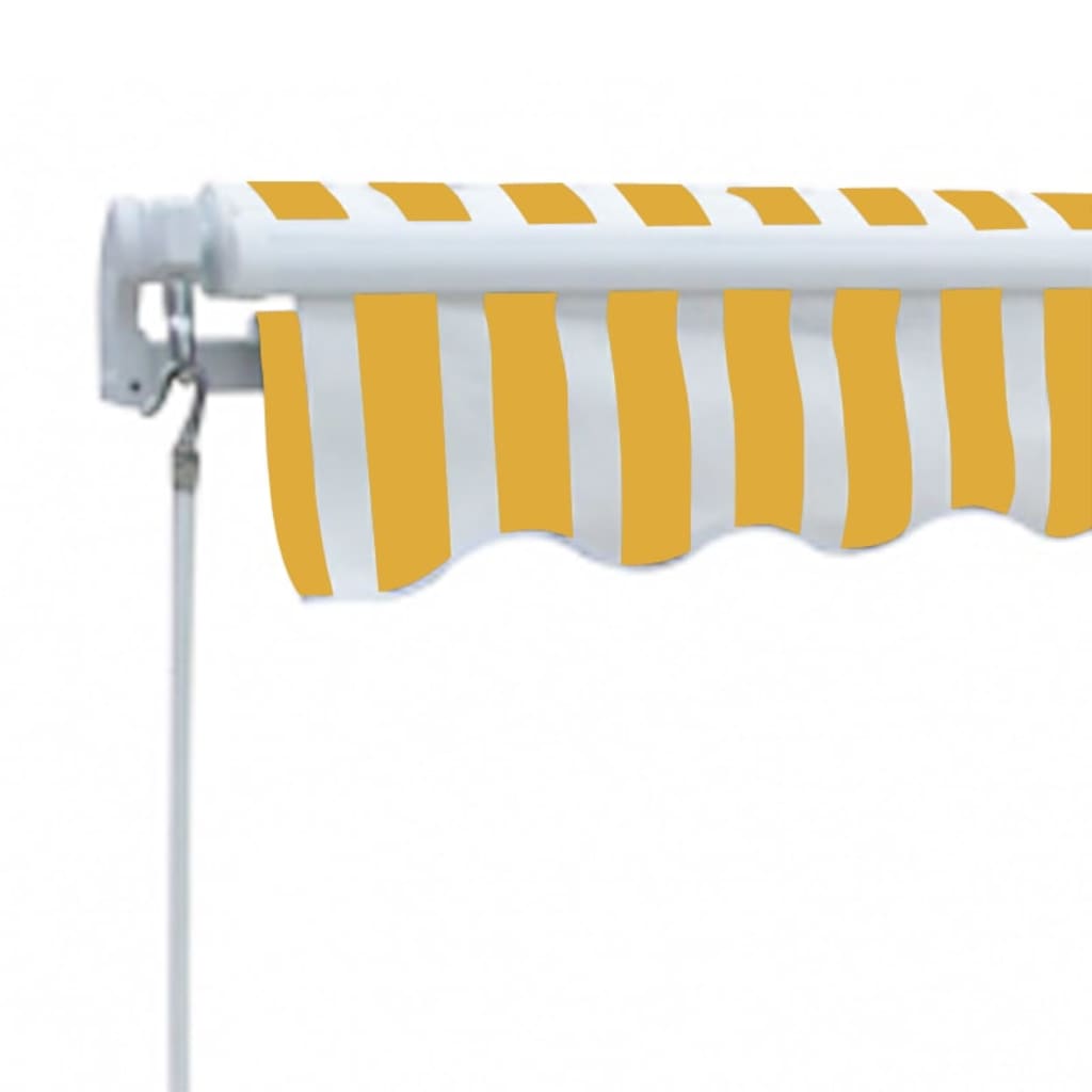 Auvent pliable manuel 300 cm Jaune/blanc